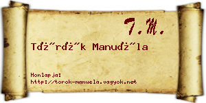 Török Manuéla névjegykártya